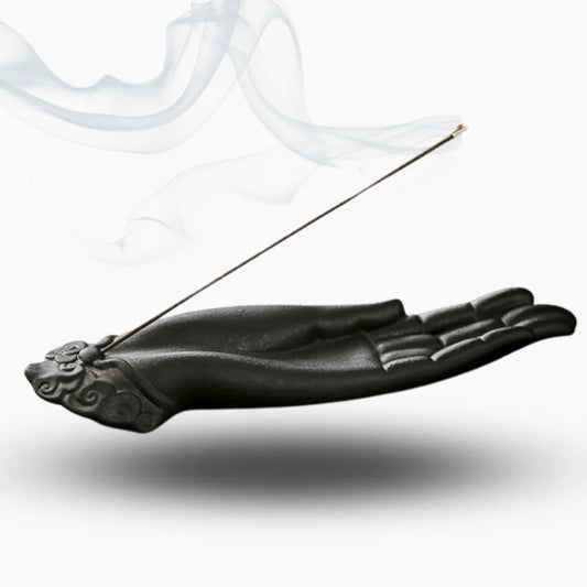 incense burner hand sculpture